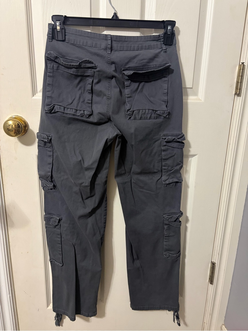 Women’s Cargo Pants - Charcoal Gray size large but fits like a medium - Picture 2 of 4